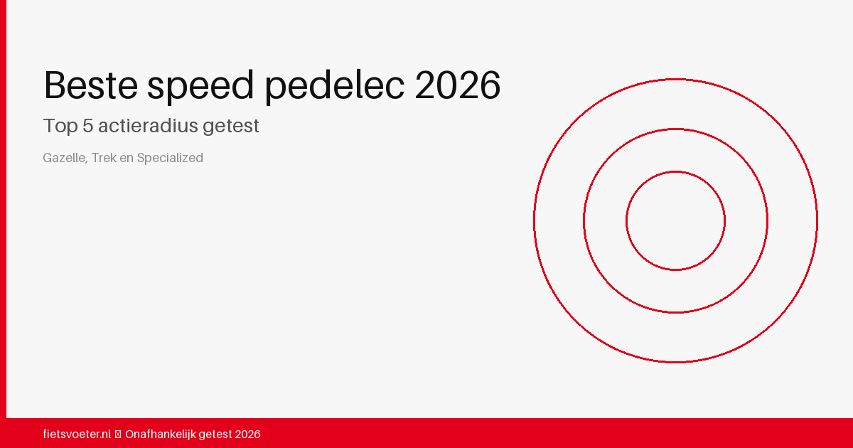 Speed pedelec van opzij met elektromotor en accu — beste speed pedelec 2026 vergelijking Fietsvoeter.nl