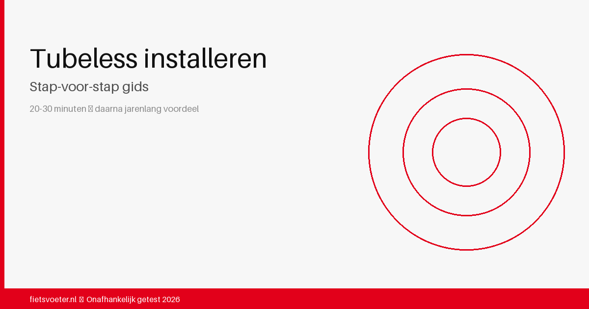 Handen die tubeless band op MTB velg monteren — tubeless installatie stap voor stap 2026
